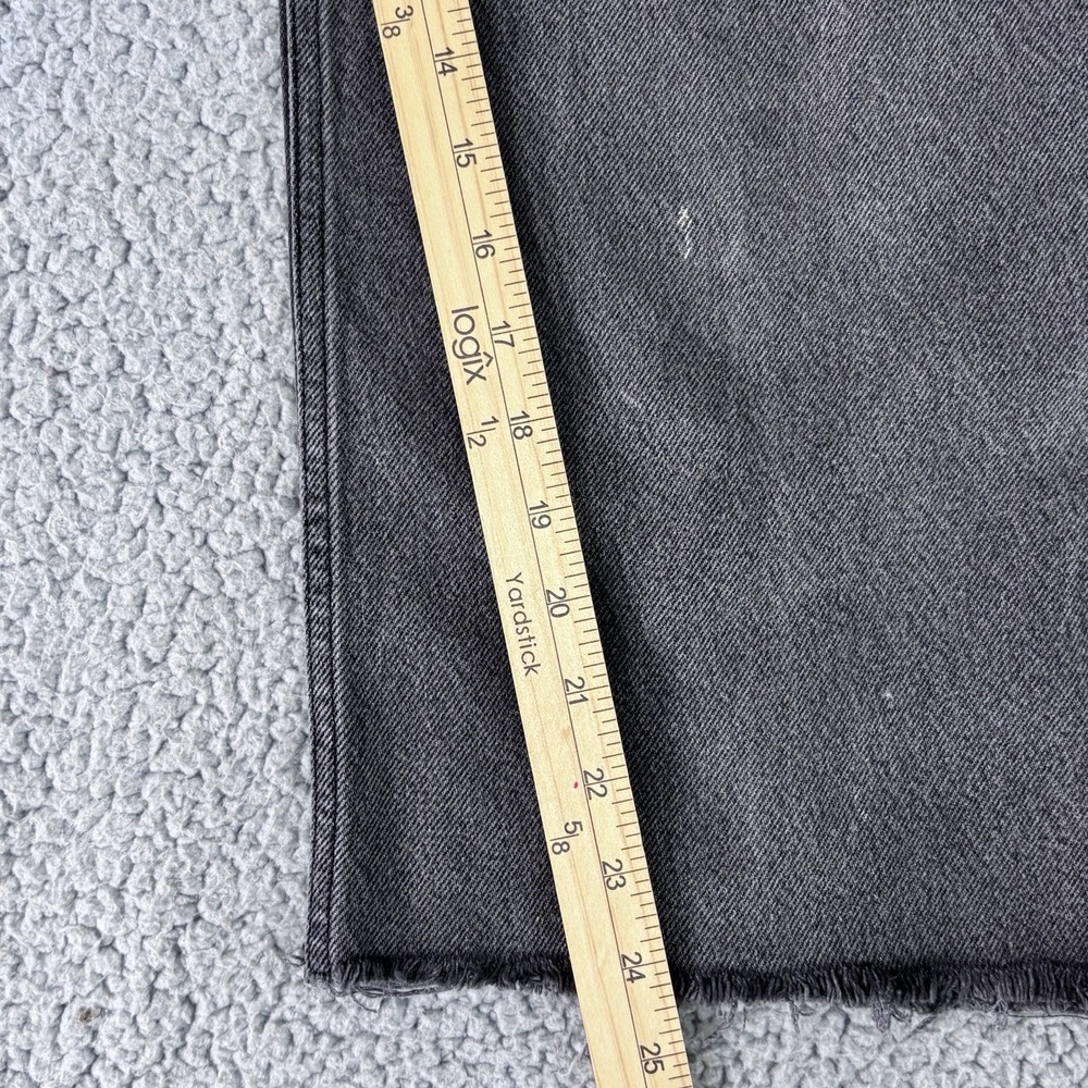 Reformation Jeans 28 Gray Cropped Wide Leg Button Fly Raw Hem Sustainable Fabric - Picture 11 of 12